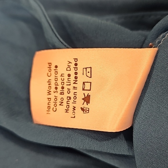 💕VERONICA M💕 Sleeveless Halter Top ~ Blue Small S NWOT - Picture 7 of 7